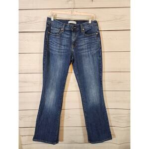 Levi's Strauss & Co Women's Blue Solid Mid Rise Cotton 515 Bootcut Jeans Size 10